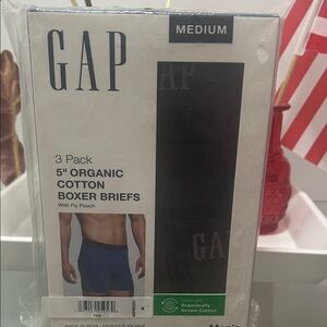GAP Men's Black Organic Cotton Boxer Briefs - 3 Pack